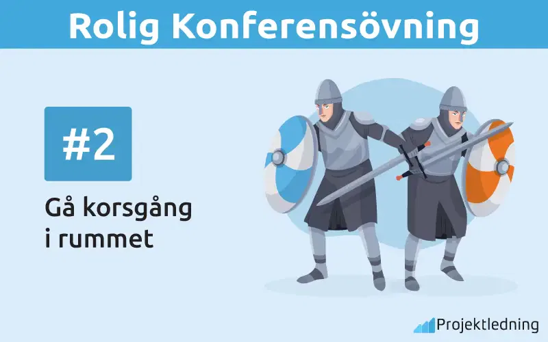 Rolig Konferensövning Gå korsgång i rummet