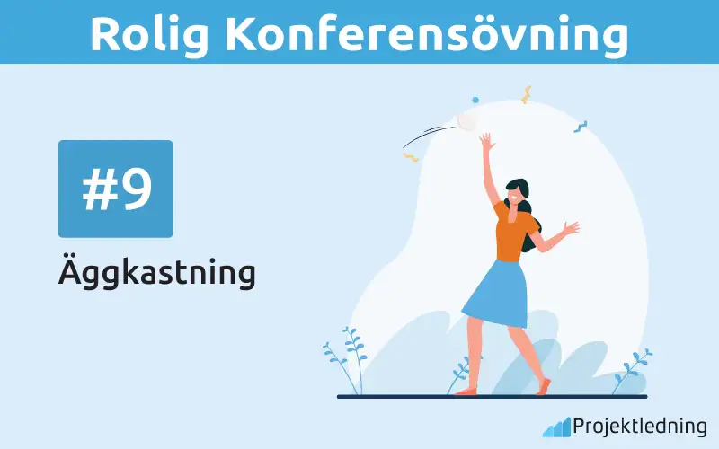 Rolig Konferensövning äggkastning