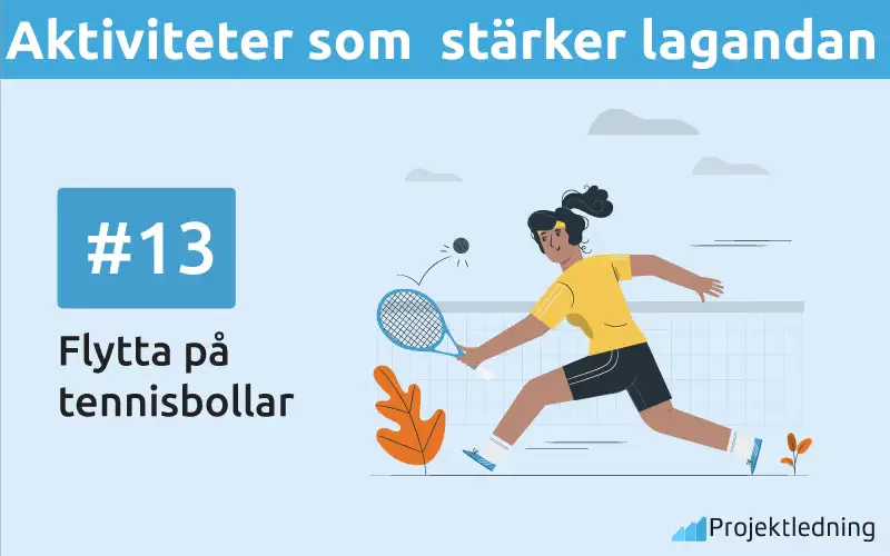 Aktiviteter som stärker lagandan Flytta på tennisbollar