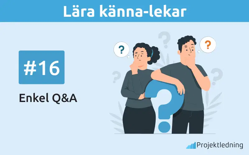 Lära känna-lekar Enkel Q&A 