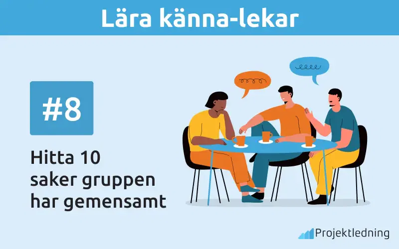 Lära känna-lekar Hitta 10 saker gruppen har gemensamt 