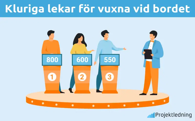Kluriga lekar för vuxna vid bordet roliga