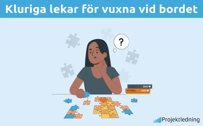 Kluriga lekar för vuxna vid bordet