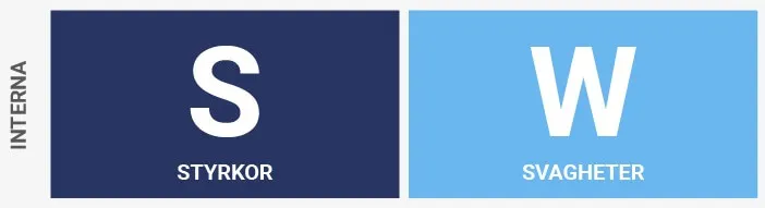 Interna faktorer SWOT analys