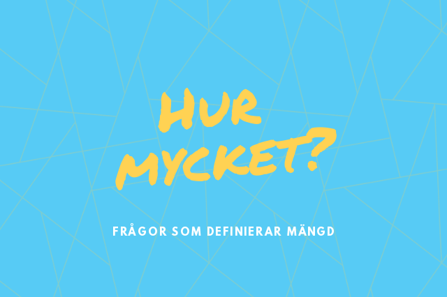 Mätbart - Frågor om mängd