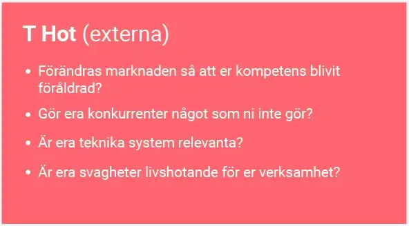 SWOT analys hot frågor