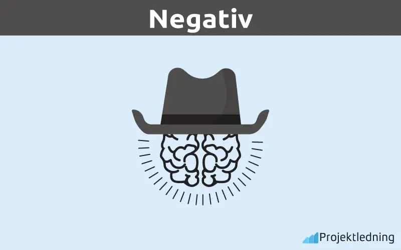 Svart tänkarhatt Negativ Svart tänkarhatt Negativ