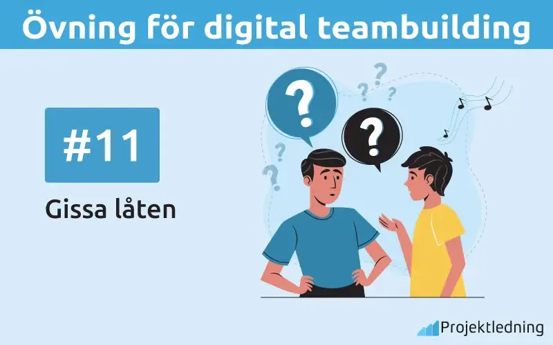 Övning för digital teambuilding Gissa låten