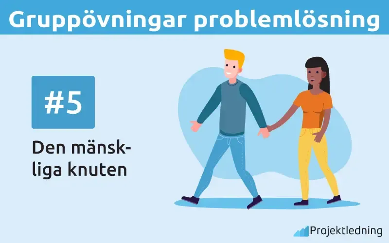 Den mansk Gruppövning problemlösning Den mänskliga knuten