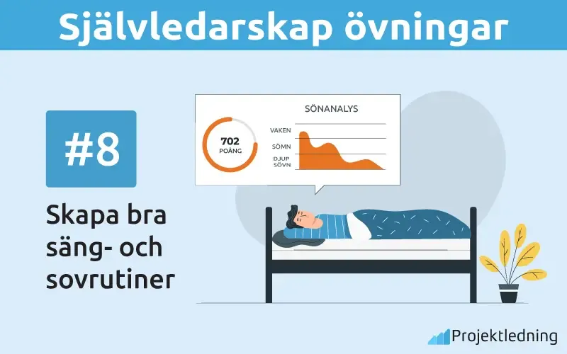 Sjalvledarskap ovningar Skapa bra säng- och sovrutiner