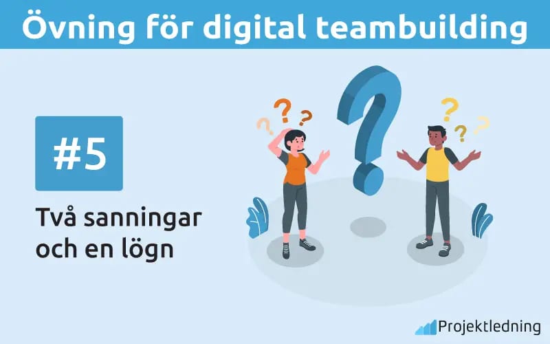 Övning för digital teambuilding Två sanningar och en lögn